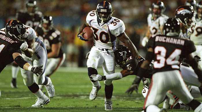 Terrell Davis helped the Broncos win two Super Bowls during his seven-year career.
